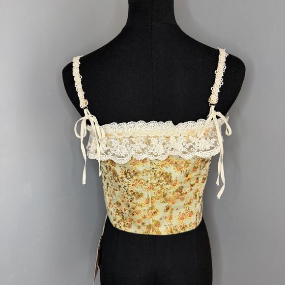 NWT Lacemade Van Gogh Sunflower Corset Top M Victorian Cottage Bridgerton Boho - Picture 6 of 11